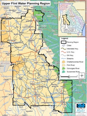 Map of Upper Flint Water Council