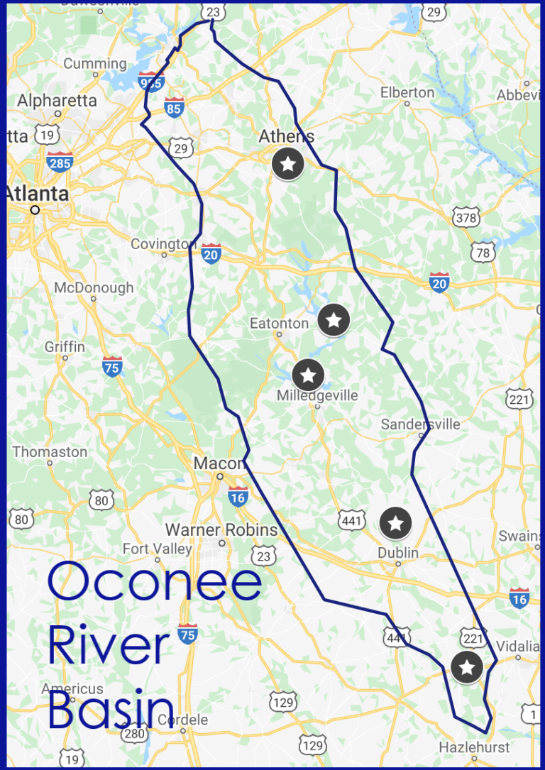 Oconee River Georgia Water Planning And Policy Center   Watershed Test Map Graphic 768x1085 